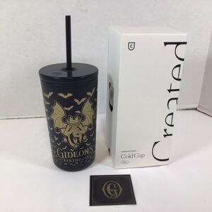 Gideon's Bakehouse Bronze Gargoyle Logo Black Tumbler Stainless Steel 16 oz NEW